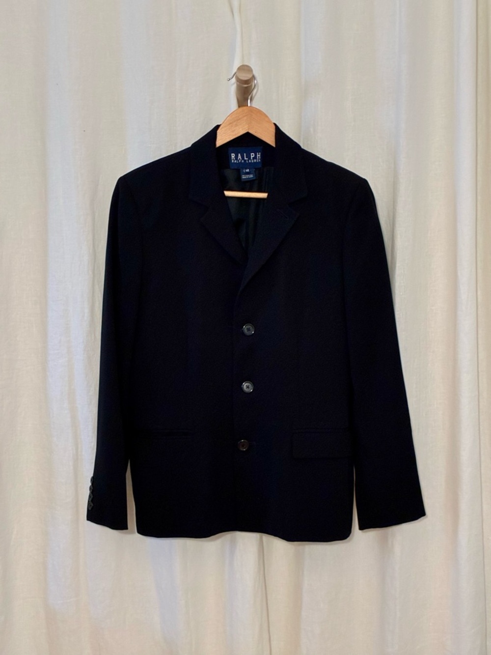 Ralph by Ralph Lauren Blue Label Black Wool Blazer